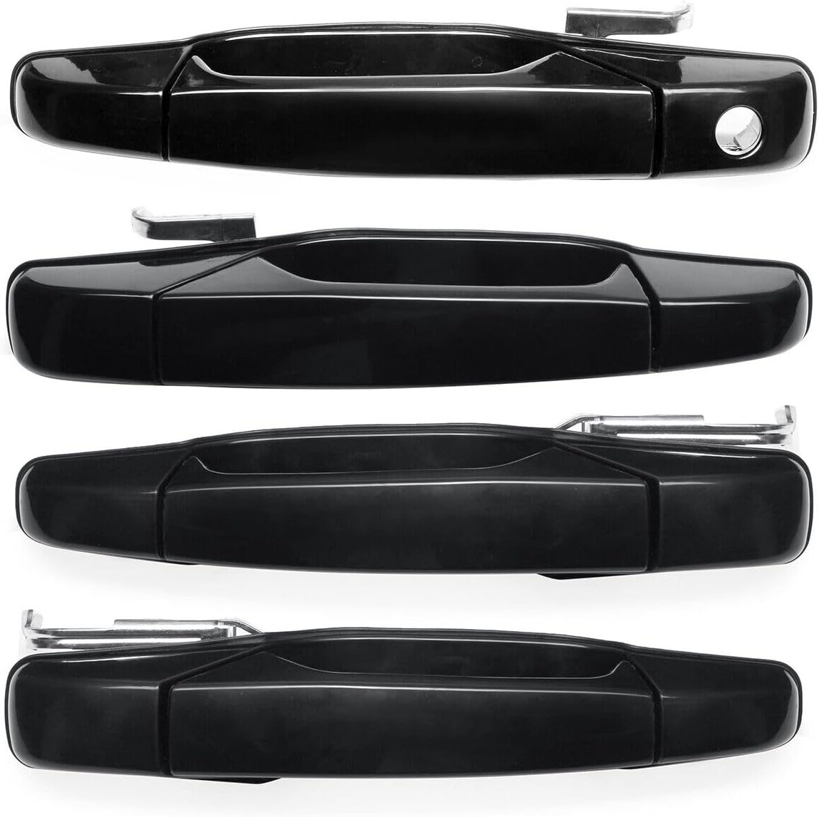 ya 2 8.15 Pieces Door Handles Gloss Black for 2007-2014 for Chevrolet Tahoe Silverado for GMC Yukon Sierra 