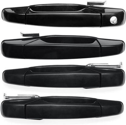 ya 2 8.15 Pieces Door Handles Gloss Black for 2007-2014 for Chevrolet Tahoe Silverado for GMC Yukon Sierra 