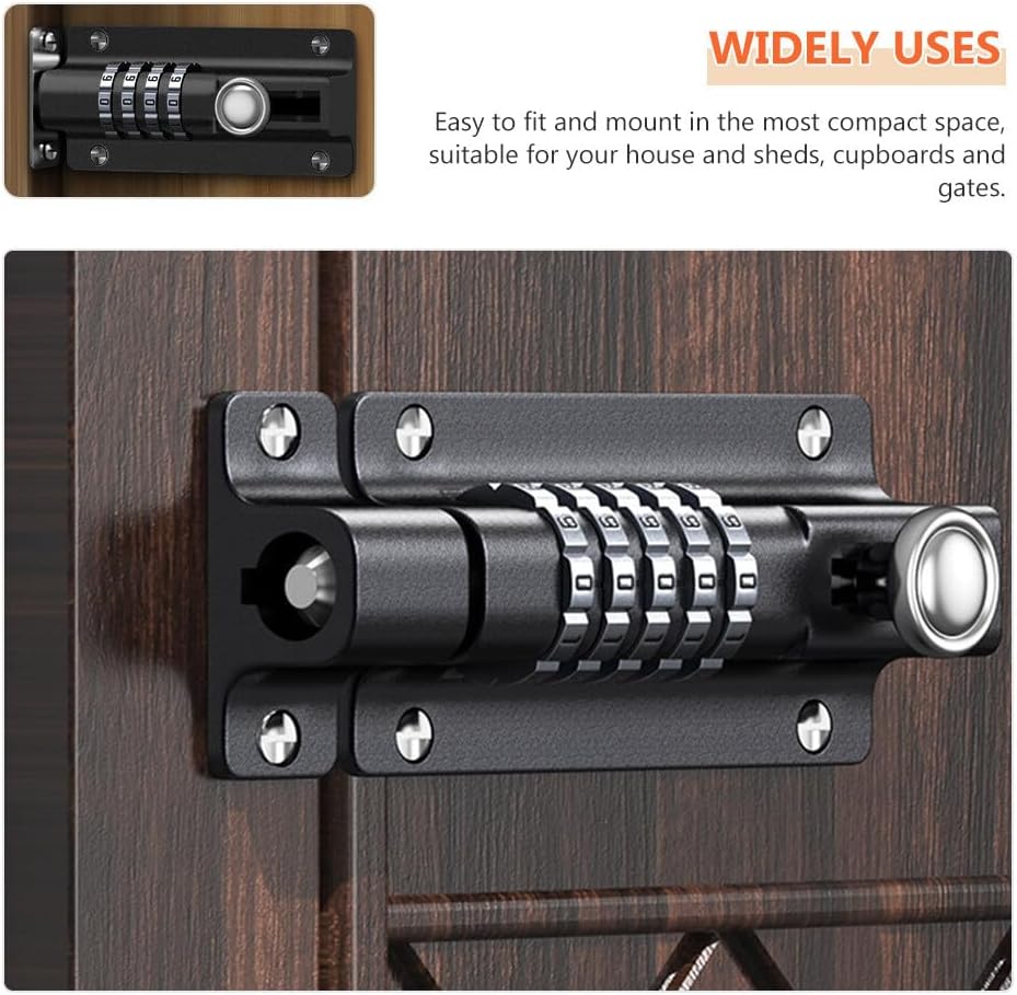 ya 26 10.21 baidi Gate Locks for Outdoor Fence Key Code Bedroom Sliding Metal Password Random
