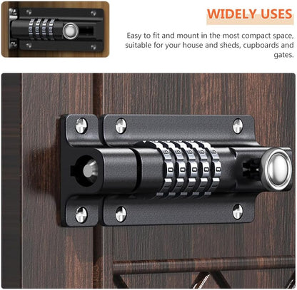ya 26 10.21 baidi Gate Locks for Outdoor Fence Key Code Bedroom Sliding Metal Password Random