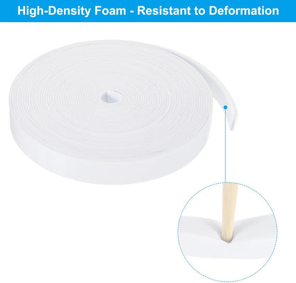 ya 26 10.21 baidi Weather Stripping Door Seal 4/5 Inch x 1/16 Inch x 32 Ft Self Adhesive White