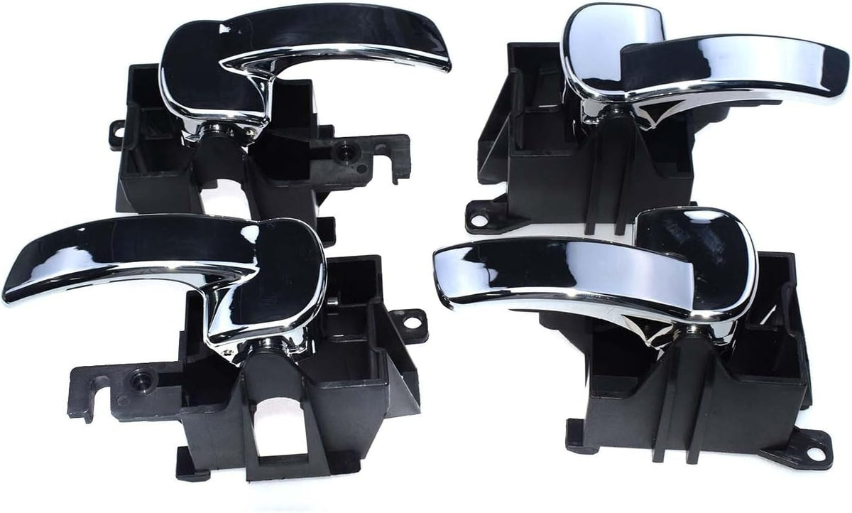 ya 4 8.14 Interior Door Handle 4 Piece Set for Nissan Pathfinder R51 Navara 2005-2009