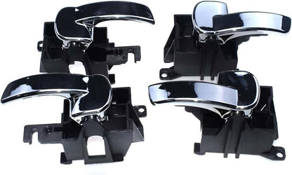 ya 4 8.14 Interior Door Handle 4 Piece Set for Nissan Pathfinder R51 Navara 2005-2009