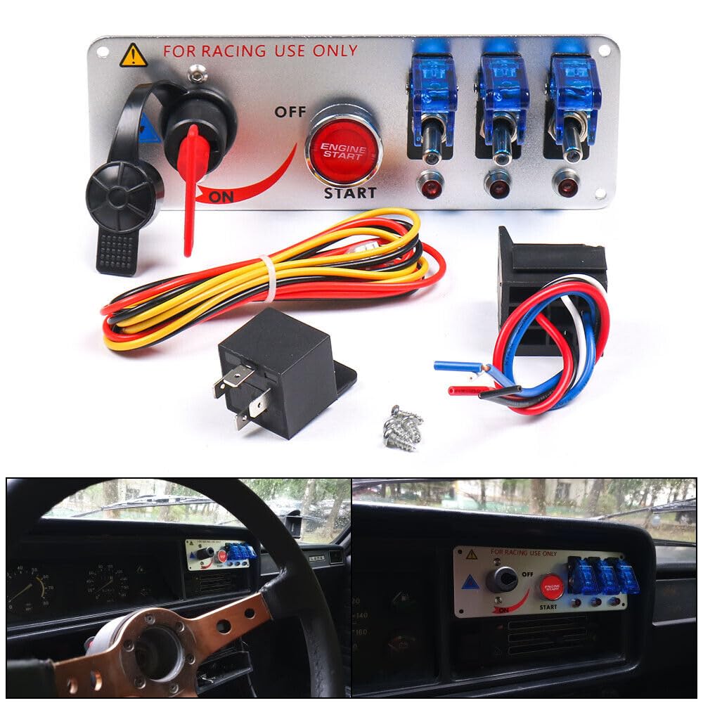 ya 3 8.24 baidi Racing Car 12V Auto Ignition Engine Switches & Controls Start On/Off Push Toggle