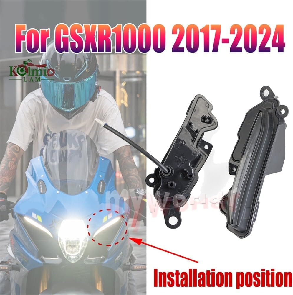 ya 2 8.15 Front Headlight Decorative Side Position Light Fit For 2017-2024 GSXR1000 K17