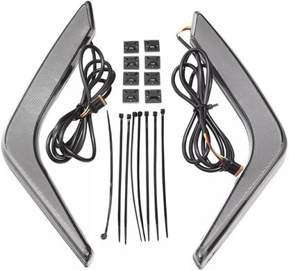ya 4 8.10 Pair Rear Saddlebag Accents Lights Smoke for Honda Goldwing 1800 GL1800 2018-23