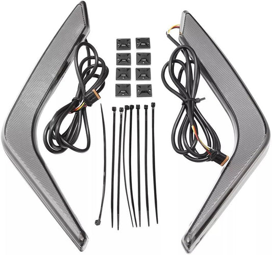 ya 4 8.10 Pair Rear Saddlebag Accents Lights Smoke for Honda Goldwing 1800 GL1800 2018-23