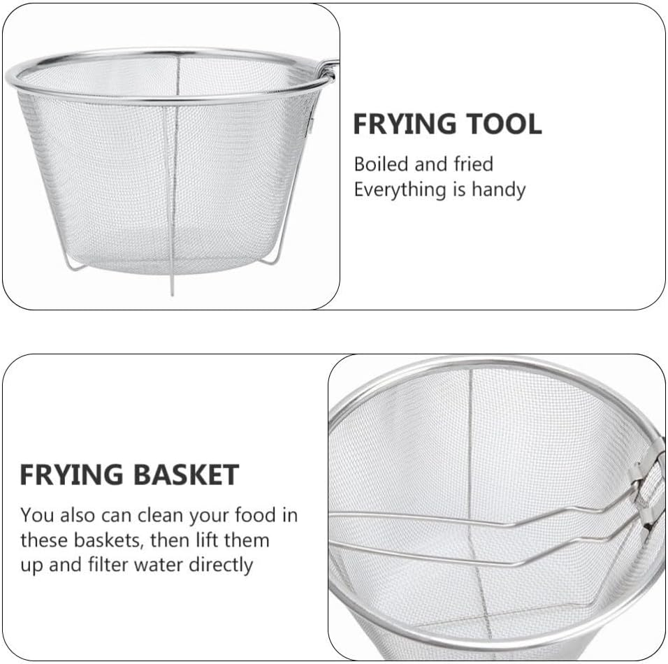 ya 14 9.20 baidi 2 Pcs Chip Pan Fryer Basket Frying Hookup Food Noodle Strainer Tool Useful-1