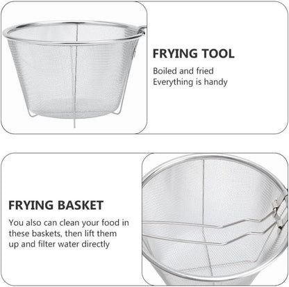 ya 14 9.20 baidi 2 Pcs Chip Pan Fryer Basket Frying Hookup Food Noodle Strainer Tool Useful-1