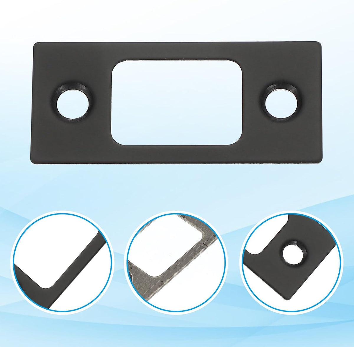 ya 26 10.21 baidi 4 Pcs Door Strike Plates Right Angle Strike Latch Strike Door Locks Plate Black