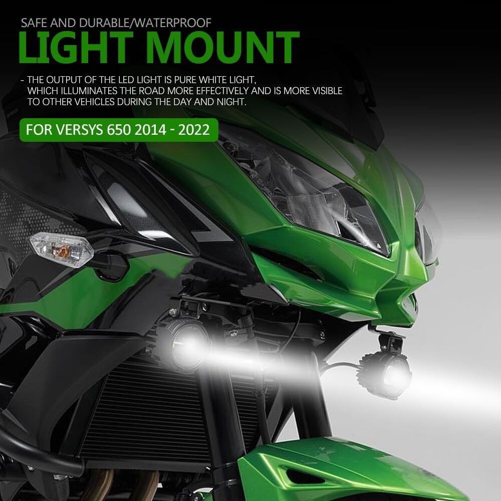 ya 5 8.24 baidi Motorcycle Spotlight Bracket Fog Light Mounting Kits for Kawasaki 650