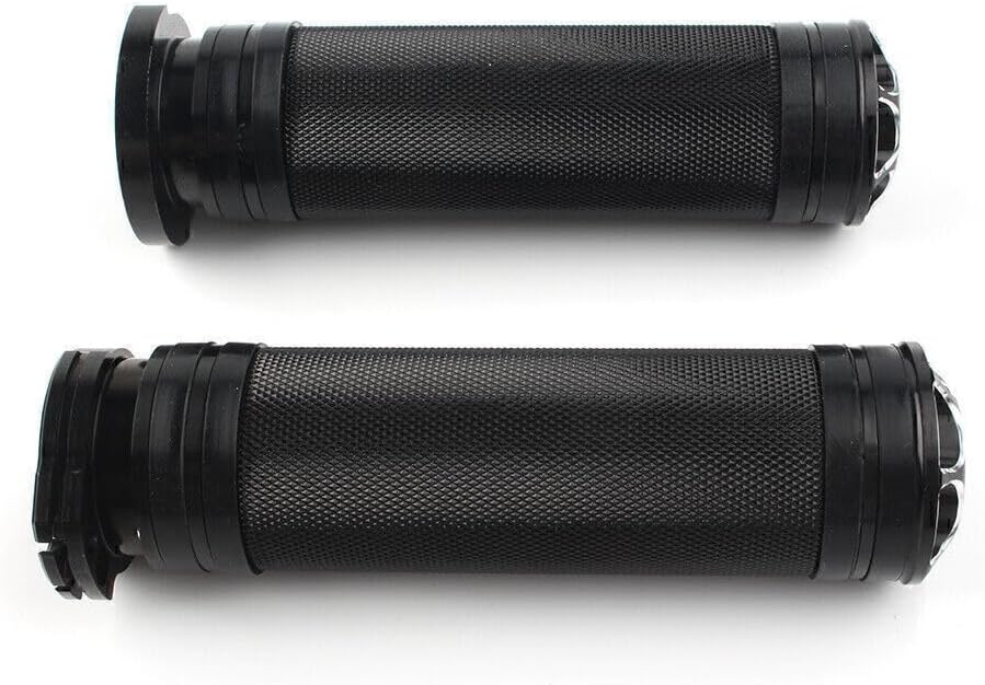 ya 6 8.14 1 Black Handle Bar Hand Grips for 96-Later Harley VRSC XL XR Dyna Softail Motor