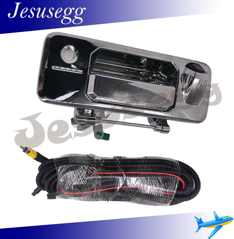 ya 10 9.16 baidi Chrome Tailgate Handle w/Camera & Keyhole for Toyota Tundra 2014-21 Tacoma 16-21