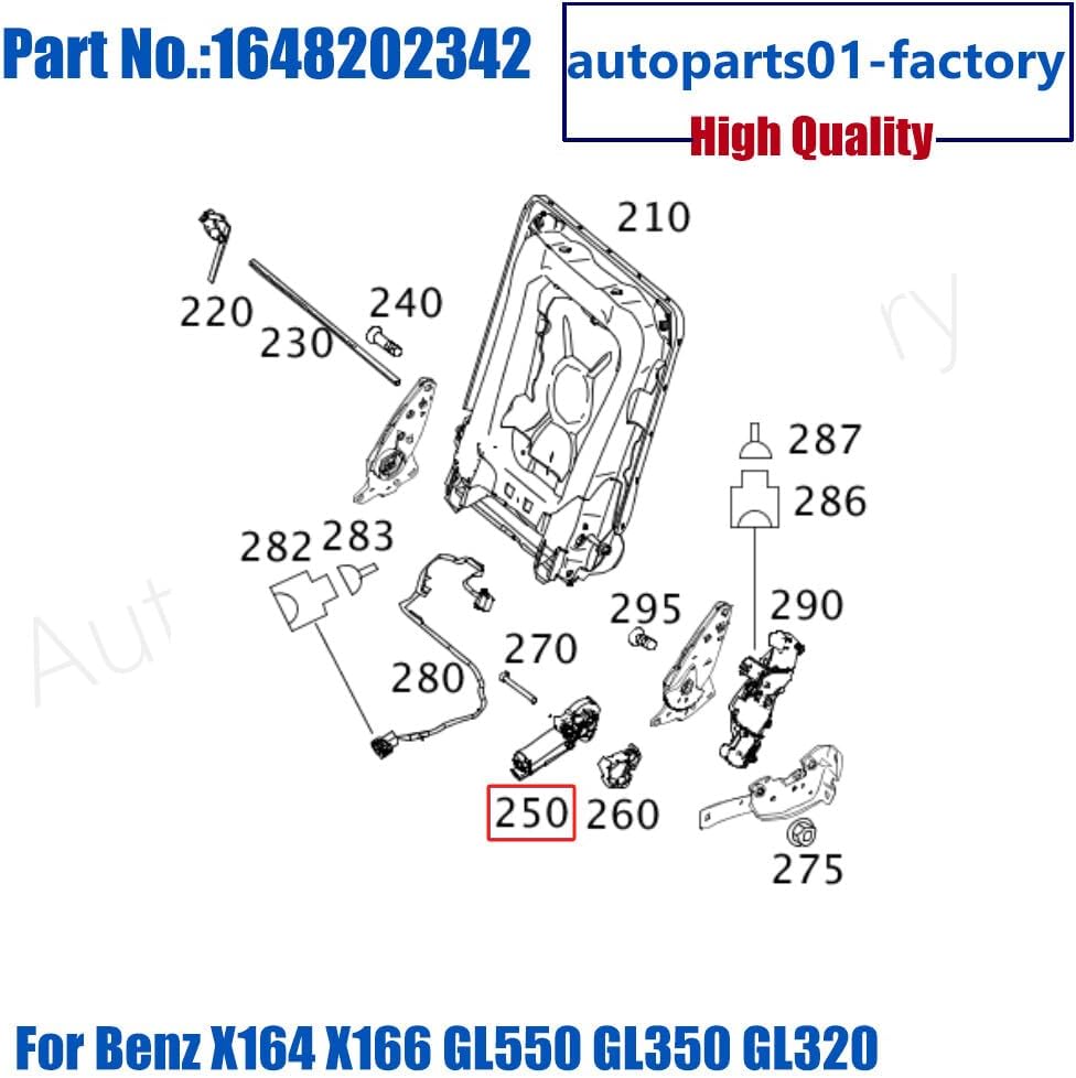 ya 5 8.24 baidi 3rd Third Row for SEAT Motor 1648202342 for for benz X164 X166 GL550 GL350 GL320 GL450