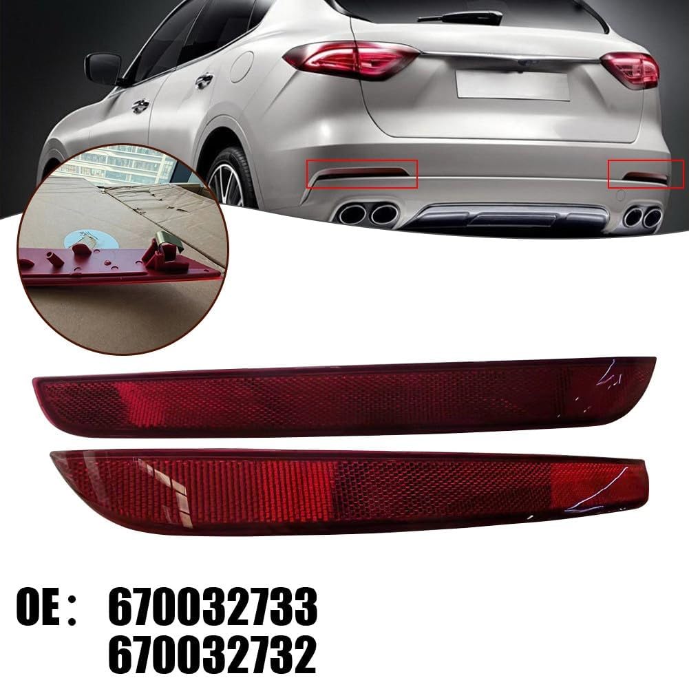 ya 4 8.14 for for Maserati for Levante 2017-2020 Car Rear Bumper Lights Reflector Fog