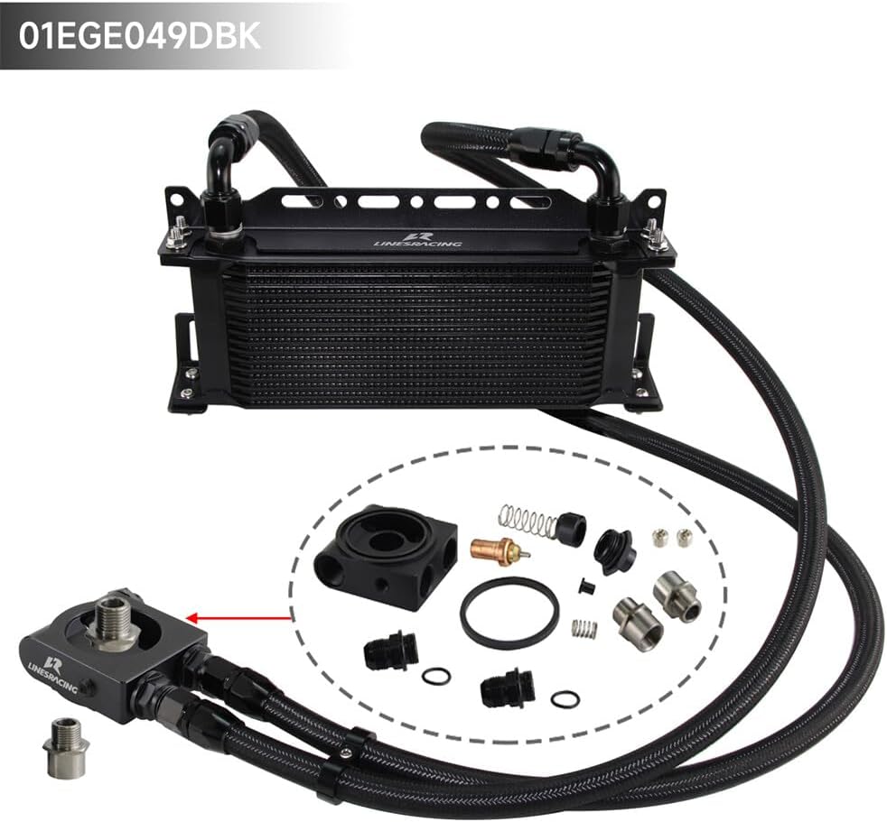 ya 12 10.8 baidi Universal 16 Row Thermostatic Oil Cooler Kit British Type+Mounting Brackets Kit