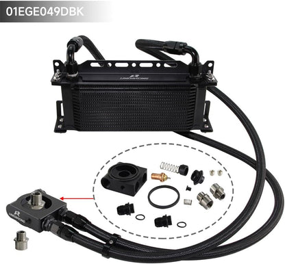 ya 12 10.8 baidi Universal 16 Row Thermostatic Oil Cooler Kit British Type+Mounting Brackets Kit