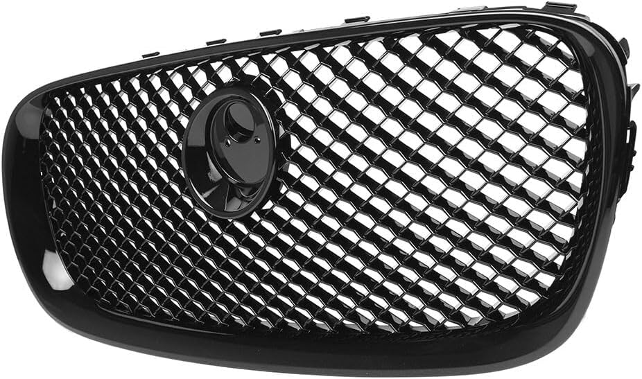 ya 2 8.15 1X Car Front Bumper Grille Grill ABS Fit for Jaguar XF 2008-2011 10 All Black