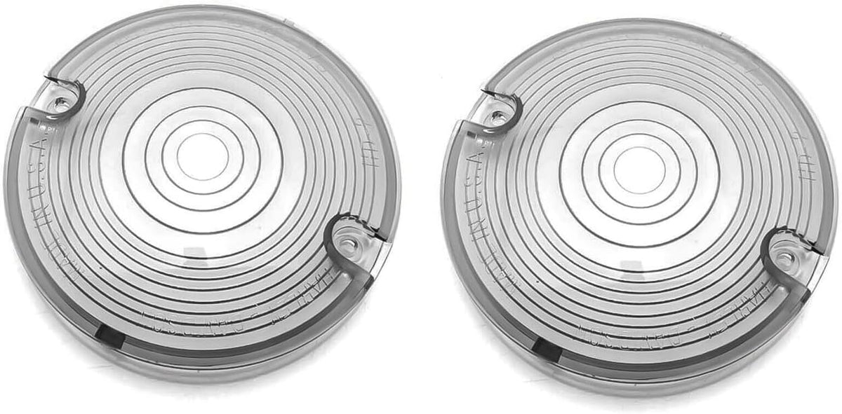 ya 4 8.14 2X Turn Signal Light Smoked Flat Cover for Harley Davidson Road Electra Glides