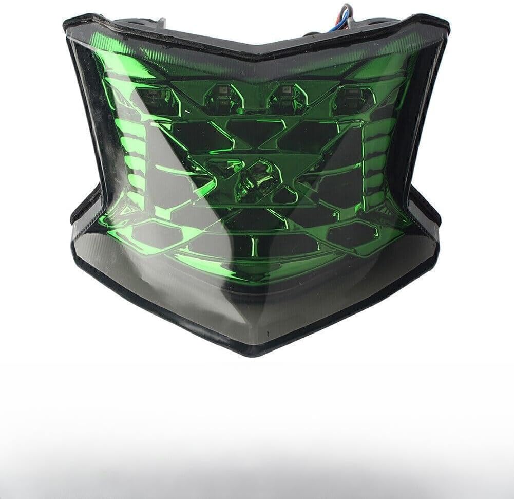 ya 4 8.8.2 Turn Signal Rear Brake Lamp Tail LED Light For for Kawasaki Z900 Z650 650 Green