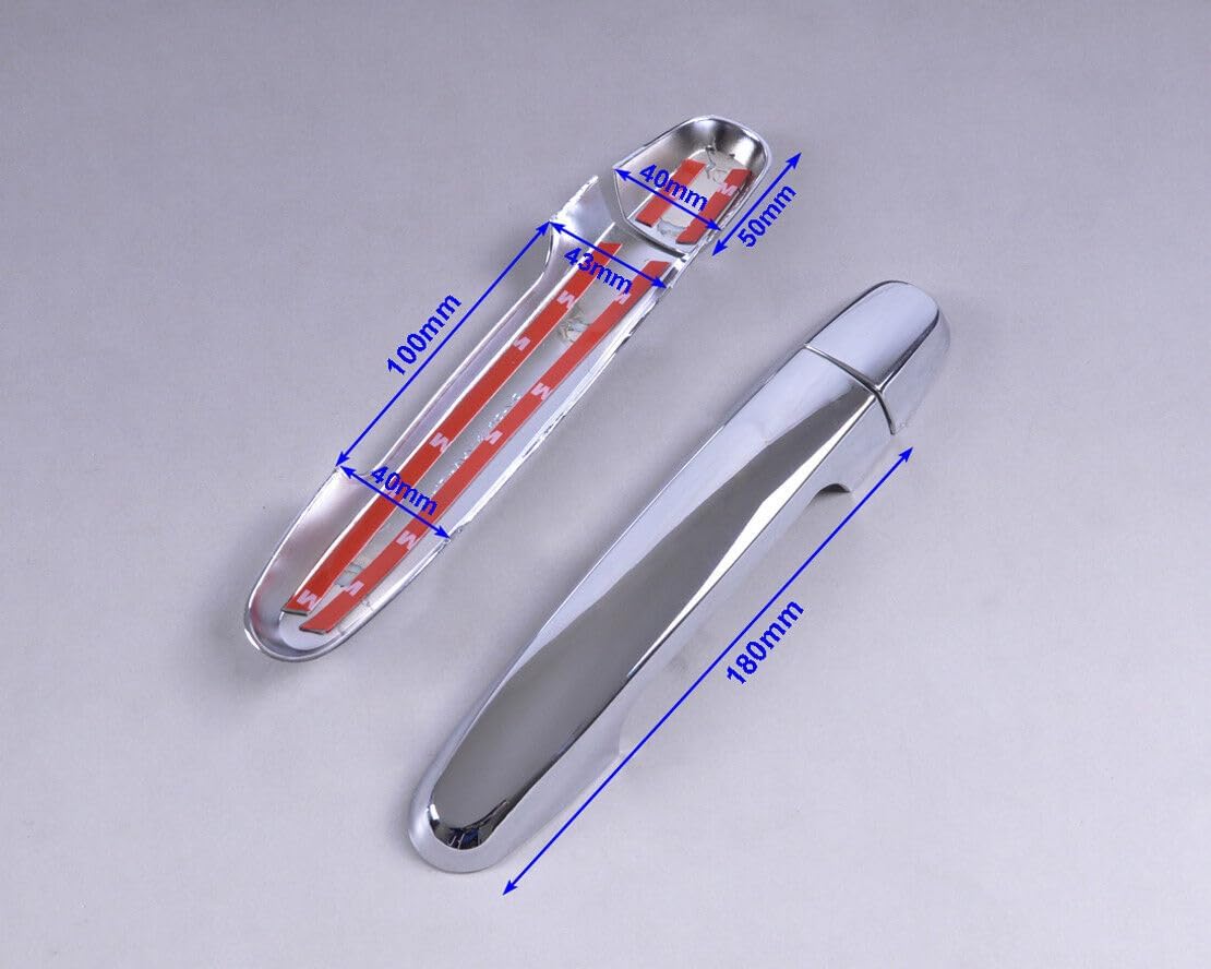 ya 2 8.15 Triple Chrome Door Handle Cover Trim with Bowl Fits for Toyota 5 Door RAV4 2006+