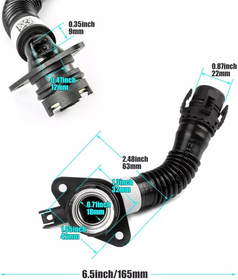 ya 10 9.16 baidi for BMW 135I 135IS 335I 535I Crankcase Vent Hose From Valve Cover 11127584128 US