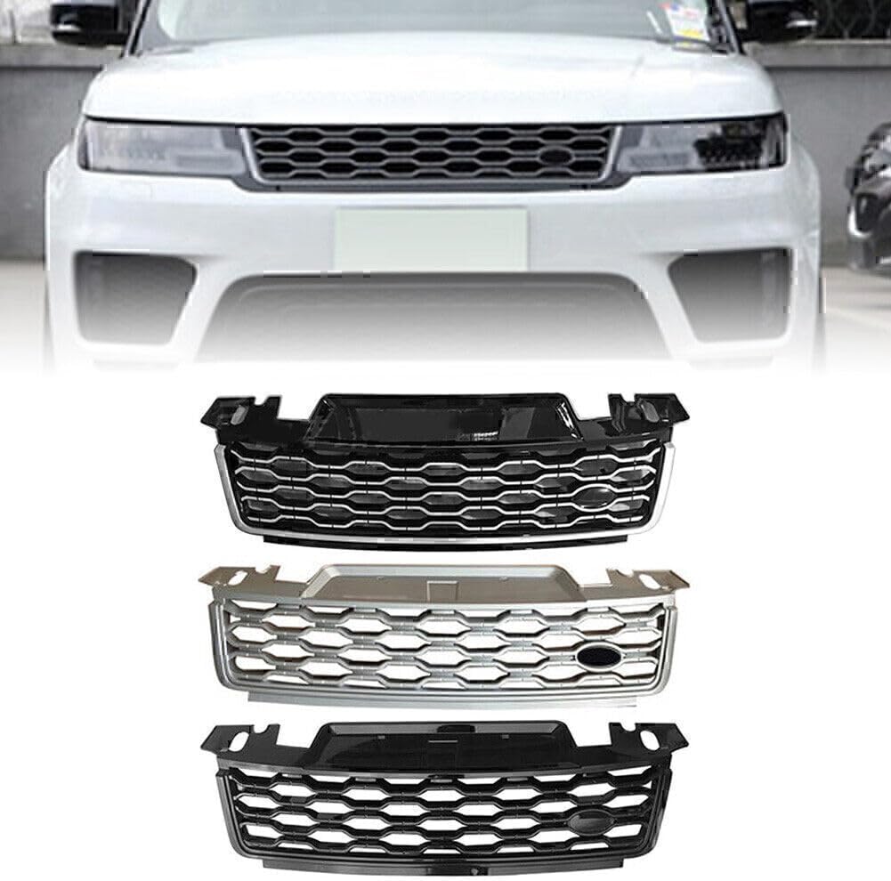 ya 2 8.15 Front Bumper Grille Upper Mesh Grill Replacement Fit for Range for Rover Sport 2018-2021