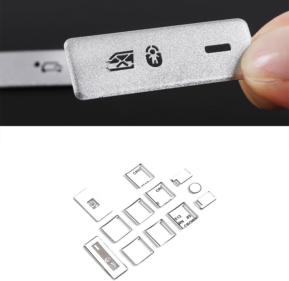 ya 12 10.8 baidi Silver alloy window lift switch button sticker for LR for Range Rover Vogue 2013-2017-