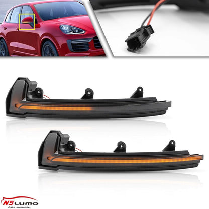 ya 7 8.24 baidi 2pcs LED Sequential Side Mirror Light Signal Flasher for Porsche for Cayenne 2015-2018