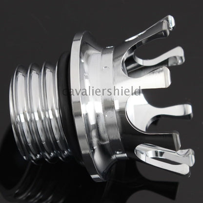 ya 13 9.15 baidi Chrome King Crown Cap Fuel Tank Cover Right-hand Thread for Harley Road King