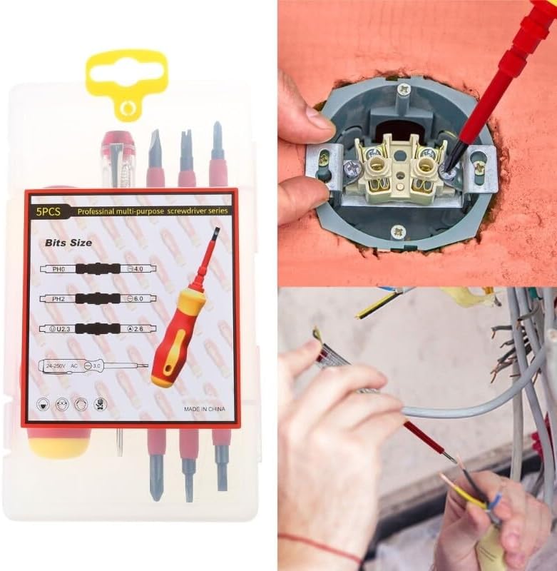 ya 26 10.21 baidi 5Piece Insulated Screwdriver with Functio lity for Electrical Work