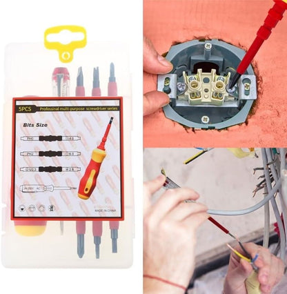 ya 26 10.21 baidi 5Piece Insulated Screwdriver with Functio lity for Electrical Work