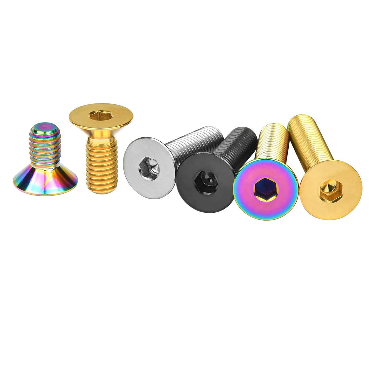 ya 16 10.20 baidi Titanium Bolt M4 M5 M6 Flat Head/Countersunk Socket Cap Screw Bicycle Motorcycle-2