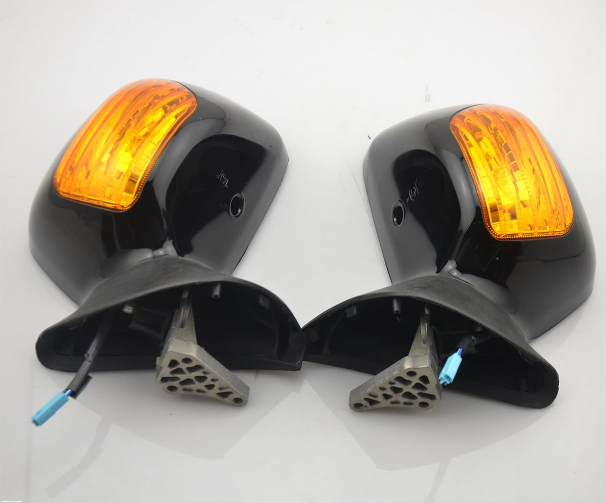 ya 13 9.15 baidi New Black Rear View Mirrors Signal Lens for Honda Goldwing GL1800 2001-2017