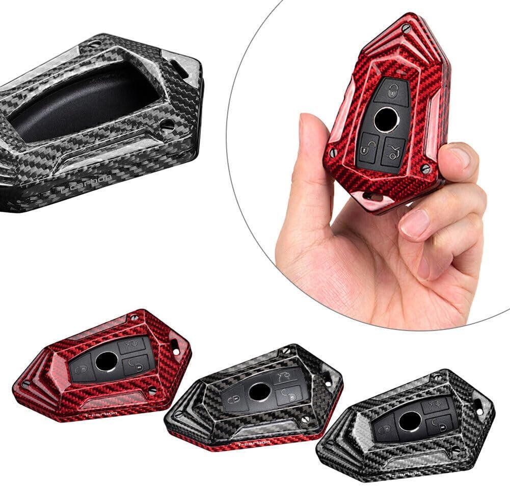 ya 5 8.24 baidi for Mercedes-benz C CLA CLS CLK GLK GLA GLC Carbon Fiber Key Fob Case Cover