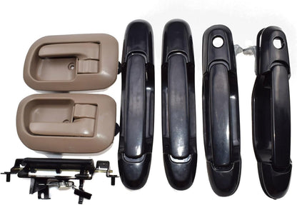 ya 2 8.15 Black Exterior and Beige Interior Door Handles + for Toyota for Sienna Tailgate Handle 