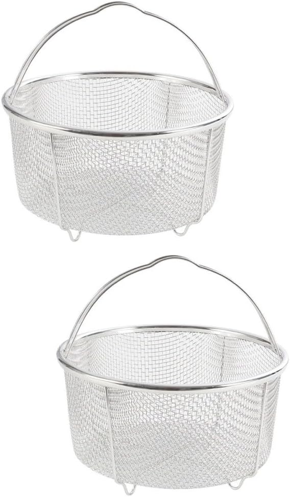 ya 14 9.20 baidi 2 Pcs Portable Basket Stainless Fryer Kitchen Draining Air-1