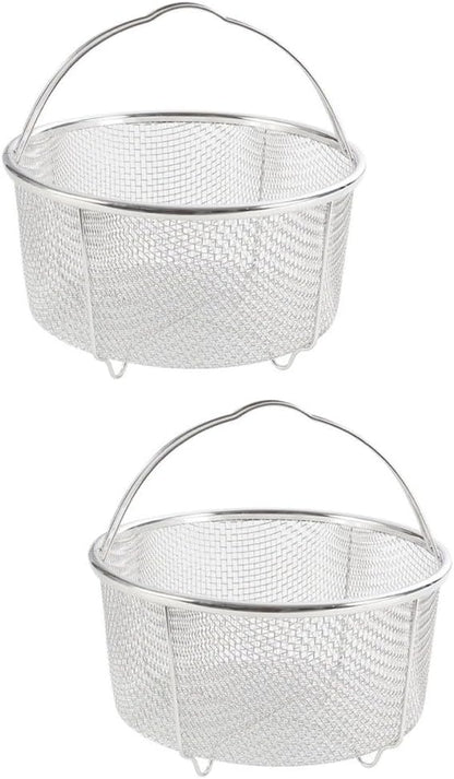 ya 14 9.20 baidi 2 Pcs Portable Basket Stainless Fryer Kitchen Draining Air-1
