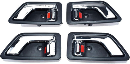 ya 4 8.14 Chrome Interior Door Handle 4 Piece Set for 2022-2011 for Hyundai Getz Click