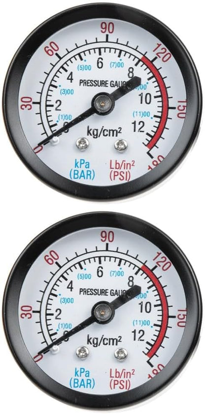 ya 4 8.24 baidi 2 Pcs Pressure Gauge Accessories Air Compressor Liquid Filled Tank