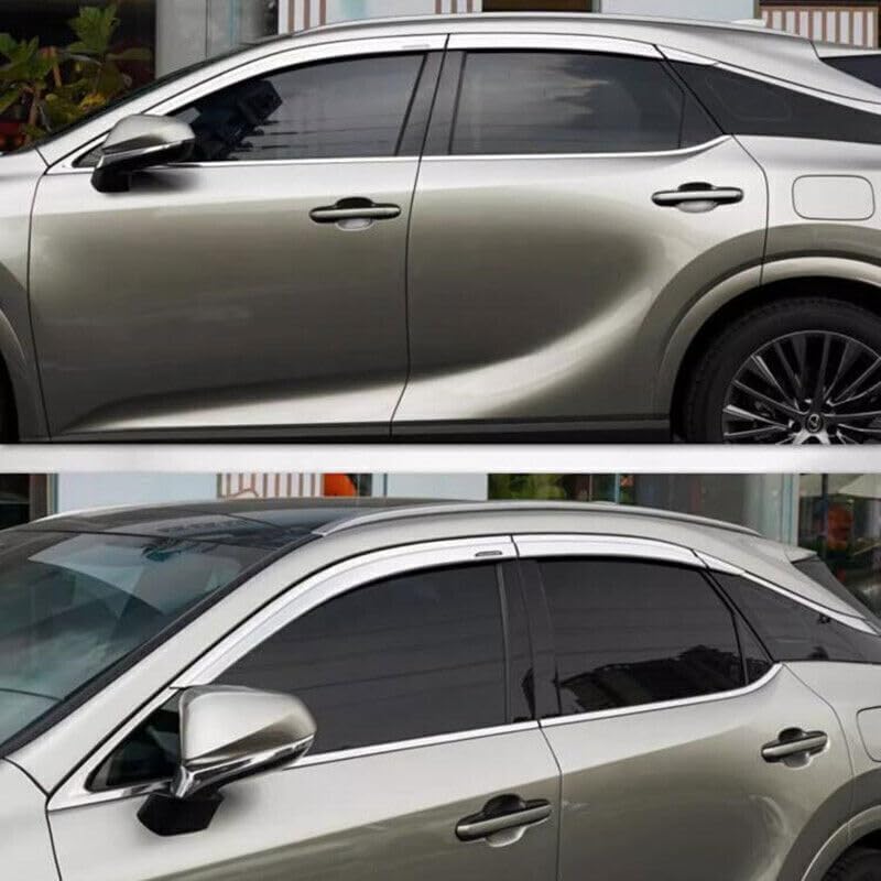 ya 6 8.24 baidi Chrome Window Sun Visor Sun Visor Rain Deflector for 2023-2024 for Lexus RX