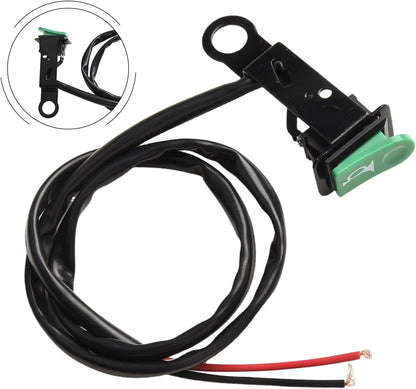 ya 6 8.14 Motorcycle Horn/Switch W/reflector Iron Bracket/Green Horn/Power Switch/New