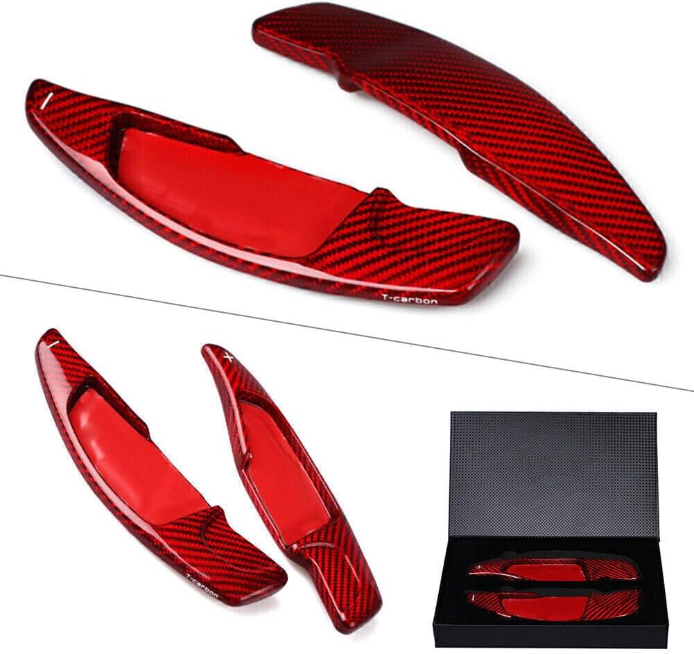 ya 5 8.24 baidi for BMW 5/7 SERIES Red Carbon Fiber Steering Wheel Shift Paddle Extension