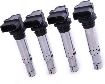 ya 9 10.24 4Pcs Ignition Coil for VW for JETTA for Golf for Passat Beetle Eos for Audi A3 1.4TSI 1.6FSI