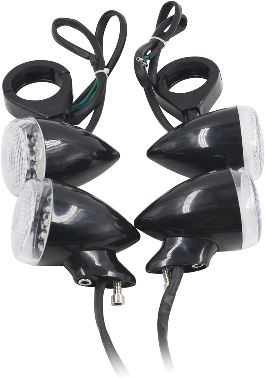 ya 13 9.15 baidi Black Motorcycle LED Turn Signal Light 41mm Front Rear Fork Clamp for Harley
