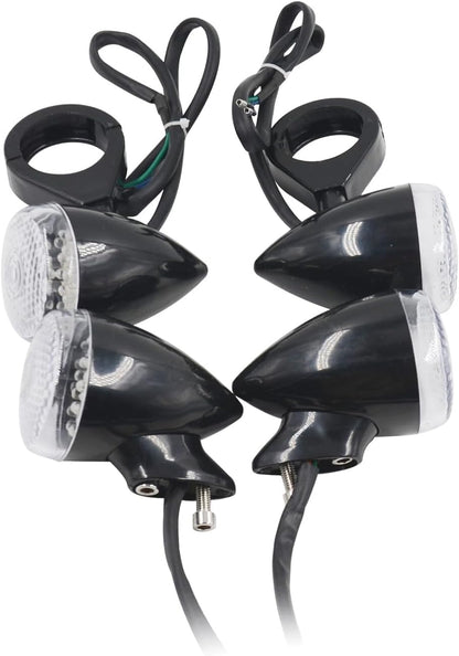 ya 13 9.15 baidi Black Motorcycle LED Turn Signal Light 41mm Front Rear Fork Clamp for Harley
