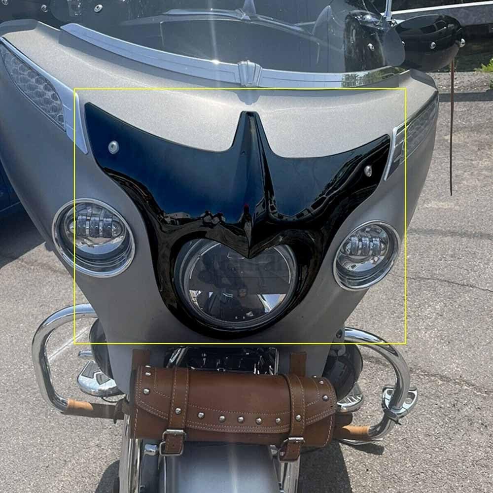 ya 23 10.7 baidi Gloss Black Front Healight Bezel Fit For Indian Chieftain Roadmaster Dark Horsea
