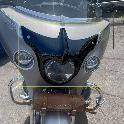 ya 23 10.7 baidi Gloss Black Front Healight Bezel Fit For Indian Chieftain Roadmaster Dark Horsea