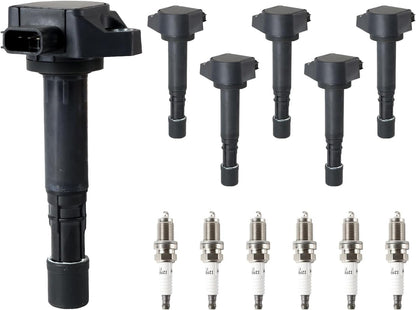 ya 9 10.24 6 Ignition Coil & Platinum Spark Plug for Honda for Acura for Saturn 3.2L 3.5L