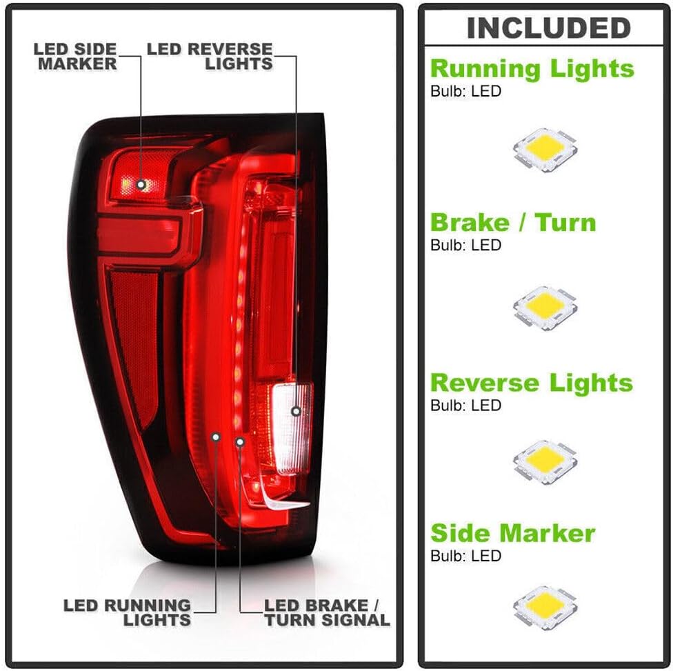 ya 10 9.16 zhengce Left Driver LED Tail Light For 2019 2020-2024 for GMC for Sierra Rear Brake